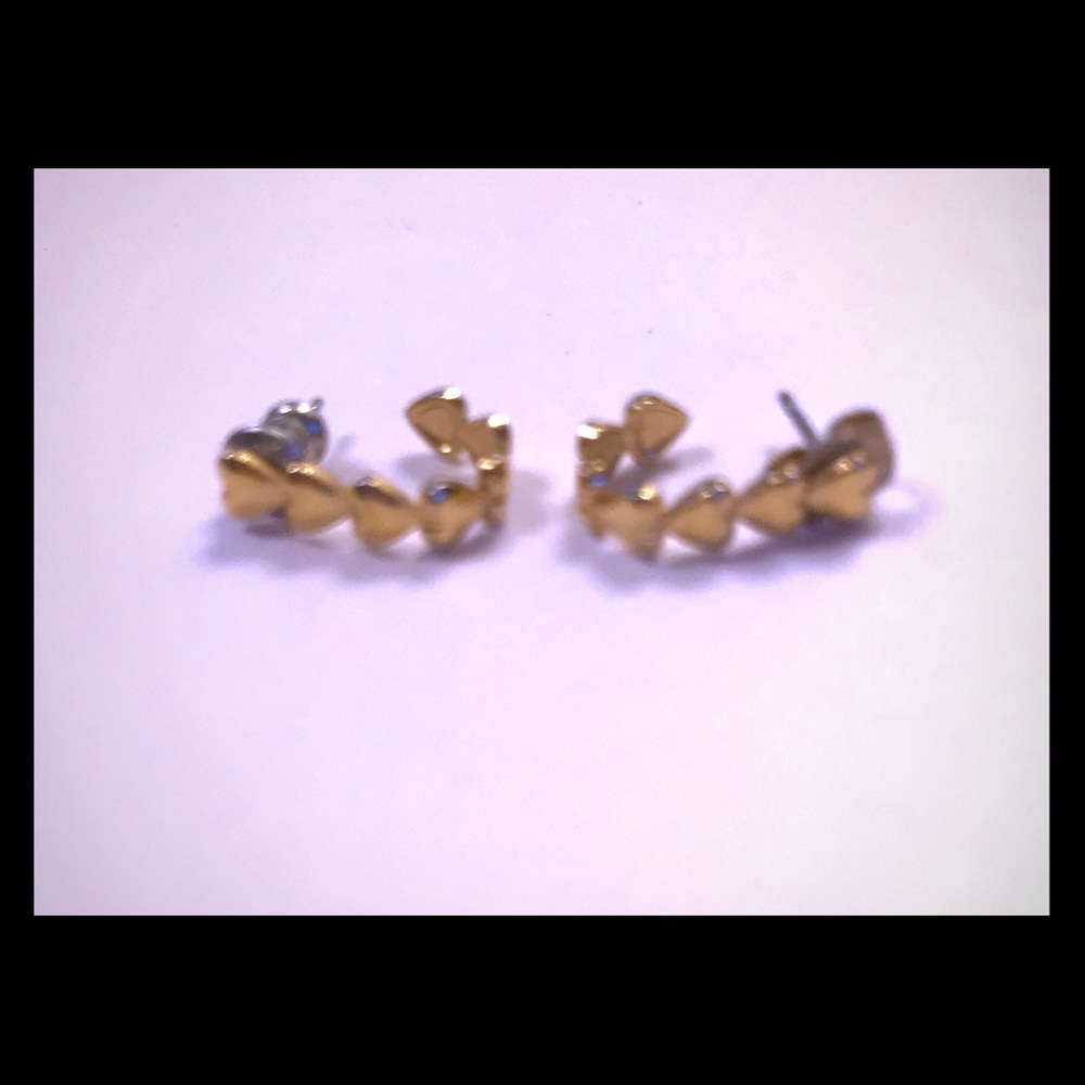 Goldtone Heart Hoop Earrings